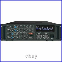 Pyle Pmxakb2000 2000W Bt Stereo Mixer Karaoke Amp Mic/Rca Audio/Video