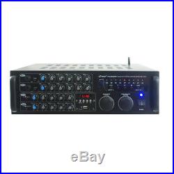 Pyle Pmxakb2000 2000W Bt Stereo Mixer Karaoke Amp Mic/Rca Audio/Video