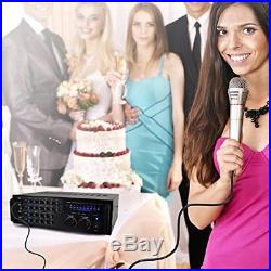 Pyle Pro 1000 Watt Portable Wireless Bluetooth Stereo Mixer Karaoke Amplifier