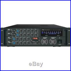 Pyle Pro 2000 watt Bluetooth Karaoke Amp Rack Mount Sound Mixer Audio Home Stere