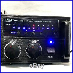 Pyle Pro PMXAKB-2000 Bluetooth Karaoke Mixing Amplifier TESTED WORKS EUC