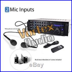 PylePro PMXAKB1000 1000 Watts Bluetooth Karaoke Mixer with 2 Microphone Input