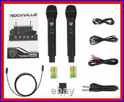 RKI60 Dual UHF 8 Chan Wireless Microphone Karaoke Interface+Mic Mixer