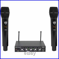 RKI60 Dual UHF 8 Chan Wireless Microphone Karaoke Interface+Mic Mixer Musical