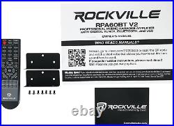 RPA60BT V2 1000 Watt 2-Ch USB Bluetooth Dj/Pro/Karaoke Amplifier Mixer