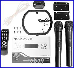 Rockvilie RPA70WBT 1000W 2-Ch Bluetooth Karaoke Amp/Mixer + Wireless Mics