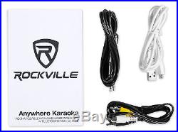 Rockville ANYWHERE KARAOKE Dual Wireless Microphone Mixer 4 Home Theater System