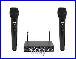 Rockville RKI60 Dual UHF 8 Chan Wireless Microphone Karaoke Interface+Mic Mix