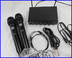 Rockville RKI60 Karaoke Dual UHF 8 Chan Wireless Microphone Interface+Mic Mixer