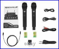 Rockville RKI60 Karaoke Dual Wireless Microphone Mixer For Home Theater System