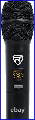 Rockville RKI65BT Dual UHF Wireless Microphones+Bluetooth Karaoke Mic Black