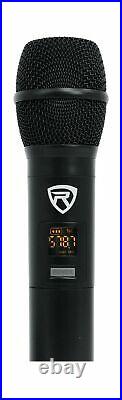 Rockville RKI65BT Dual UHF Wireless Microphones+Bluetooth Karaoke Mic Interfa