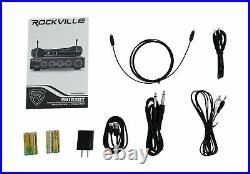 Rockville RKI65BT Dual UHF Wireless Microphones+Bluetooth Karaoke Mic Interfa