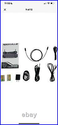 Rockville RKI65BT Dual UHF Wireless Microphones+Bluetooth Karaoke Mic Interface