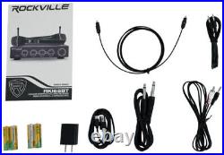 Rockville RKI65BT Dual UHF Wireless Microphones Bluetooth Karaoke Mic Interface