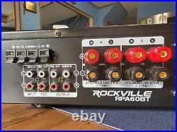 Rockville RPA60BT 1000 Watt 2-Ch USB Bluetooth DJ/Pro/Karaoke Amplifier Mixer