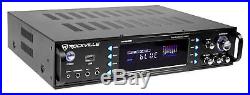 Rockville RPA60BT 19 1000w 2-Ch USB Bluetooth DJ/Pro/Karaoke Amplifier Mixer