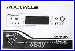 Rockville RPA60BT 19 1000w 2-Ch USB Bluetooth DJ/Pro/Karaoke Amplifier Mixer