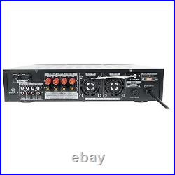 Rockville RPA60BT V2 1000 Watt 2-Ch USB Bluetooth DJ/Pro/Karaoke Amplifier Mix