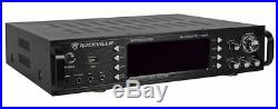 Rockville RPA7000UWM 1000w 2 Chan Pro/Karaoke Amplifier/Mixer with(2) VHF Mics+USB