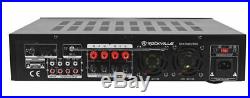 Rockville RPA7000UWM 1000w 4 Chan Pro/Karaoke Amplifier/Mixer with(2) VHF Mics+USB