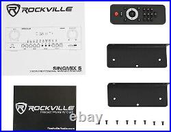 Rockville SINGMIX 5 2000W Bluetooth Kareoke Machine/Amplifer/Mixer/Reciever