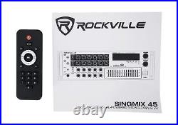 Rockville SingMix 45 1000w Powered Karaoke Mixer Amplifier withBluetooth/USB/Echo