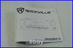 SEE NOTES Rockville SINGMIX 5 2000w DJ Pro Karaoke Home Amplifier Mixer Receiver