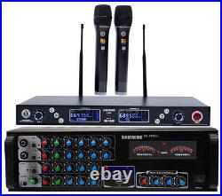 Singtronic 1500W Karaoke Power Amplifier Mixer + UHF Wireless Microphones