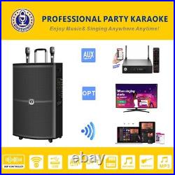 Singtronic BT-1500DSP Portable 1500W Karaoke Speaker Free 2 x Wireless Mics