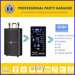 Singtronic BT-1500DSP Portable 1500W Karaoke Speaker Free 2 x Wireless Mics