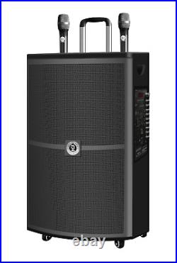 Singtronic BT-1500DSP Portable 1500W Karaoke Speaker Free 2 x Wireless Mics