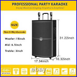 Singtronic BT-1500DSP Portable 1500W Karaoke Speaker Free 2 x Wireless Mics