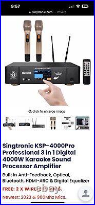 Singtronic KSP-4000Pro 4000W Pro Digital Karaoke Sound Amplifier With Touch Screen