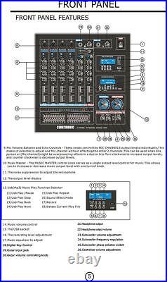 Singtronic Karaoke Audio Mixer with HDMI-Arc & Bluetooth USB Recording