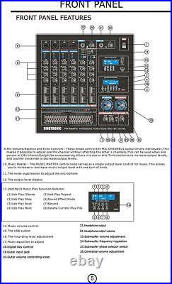 Singtronic Professional 6000W Karaoke Console Power Mixer Board Amplifier