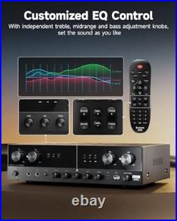 Stereo Receivers Home Audio Amplifier, Premium 1000W Peak Power 4 Channel