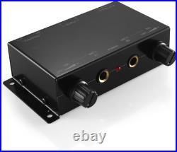 TNP 2 Channel Microphone Mini Audio Stereo Mixer Dual 1/4 6.35Mm Mic Input Po