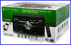 TPeak Power 4000w Karaoke Receiver/Amplifier/DVD/CD-G Player, Bluetooth/USB/FM