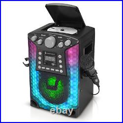 The Singing Machine Bluetooth CD+G Karaoke Sound System with LED Lights, SML633