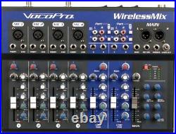 VOCOPRO WirelessMix-2 All-In-One Live Sound / Karaoke Mixer with 2 UHF