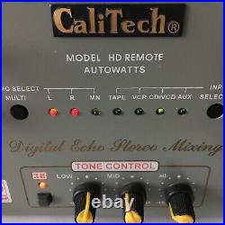 Vintage Calitech HD Remote Autowatts Digital Echo Stereo Mixing Amplifier