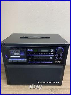 VocoPro Bravo AUX CD DVD Cassette Player Karaoke Professional System Excellent