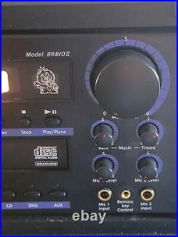 VocoPro Bravo2 AUX CD DVD Cassette Player Karaoke Professional System Excellent