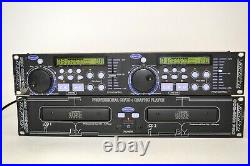 VocoPro CDG-8000 PRO Rack Mountable Dual Tray CD/CD+G Player with Controller Unit