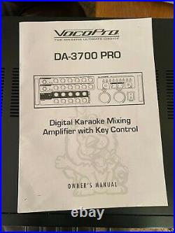 VocoPro DA-3700PRO Digital Karaoke Mixing Amplifier With Key Control