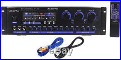 VocoPro DA-3800 PRO 3 Mic Input 200 Watt Karaoke Mixer Amplifier Amp withEcho FX