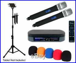 VocoPro Digital Karaoke Mixer with Wireless Mics & Tablet Stand TabletOke-2MC