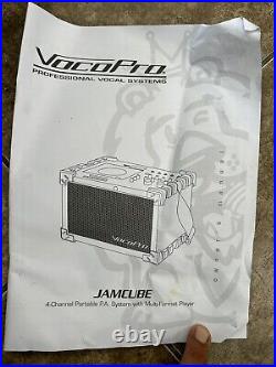 VocoPro Jamcube Portable PA Entertainment System W Microphone + Plz Read