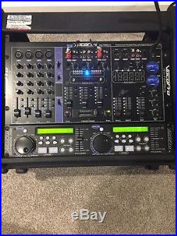 VocoPro Mixer KJ-7000 Pro With Dual CD+G Player CDG-8000 Pro And Gator Case